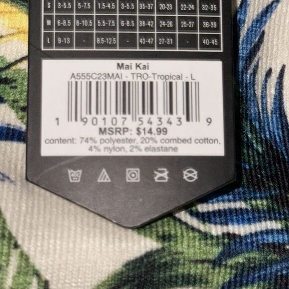 STANCE UNISEX NWT CREW HEIGHT CASUAL MAI KAI TROPICAL LARGE SOCKS - Picture 4 of 4